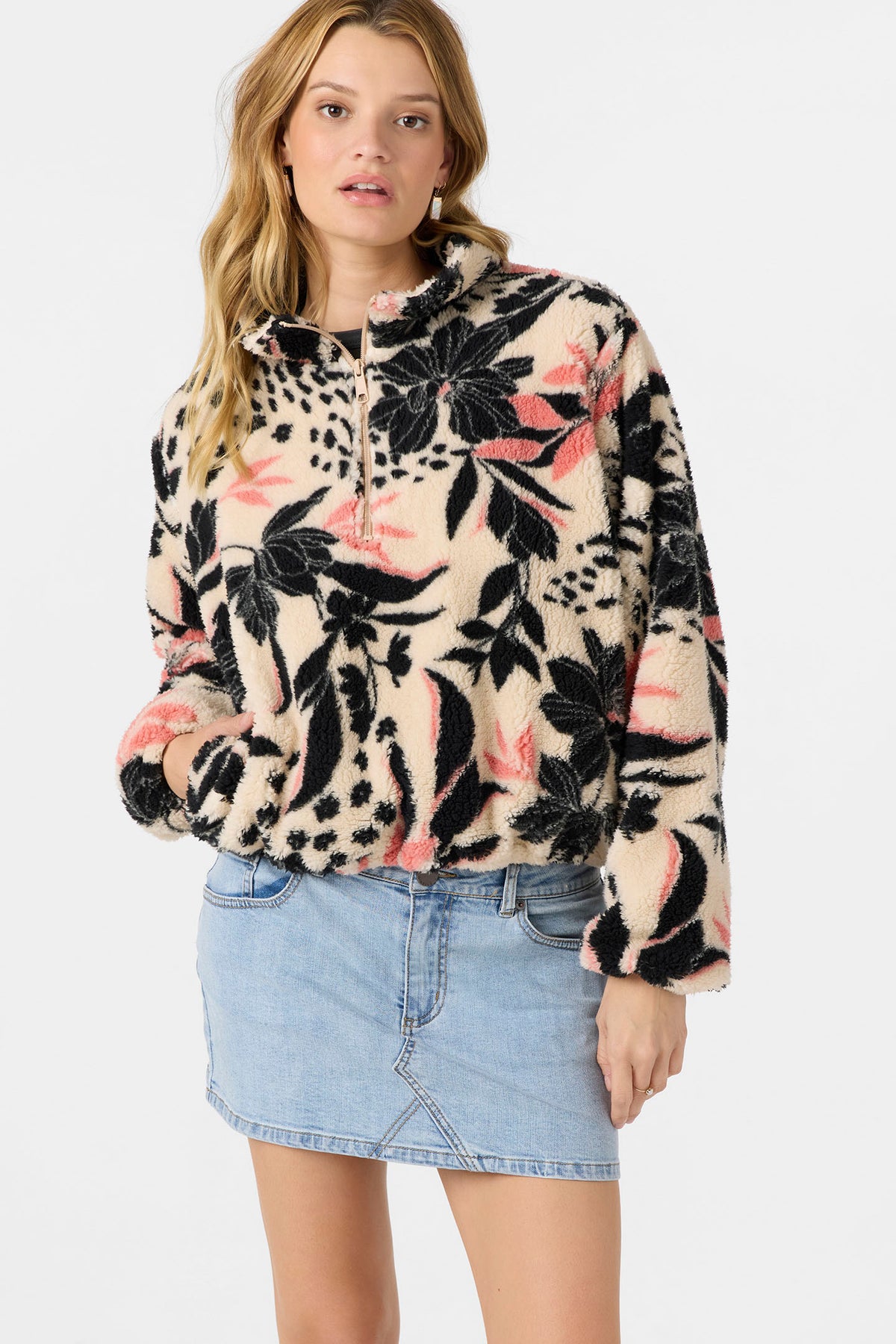 Kacey Printed Jacket - Tapioca | O