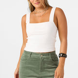 Vanessa Solid Sleeveless Top