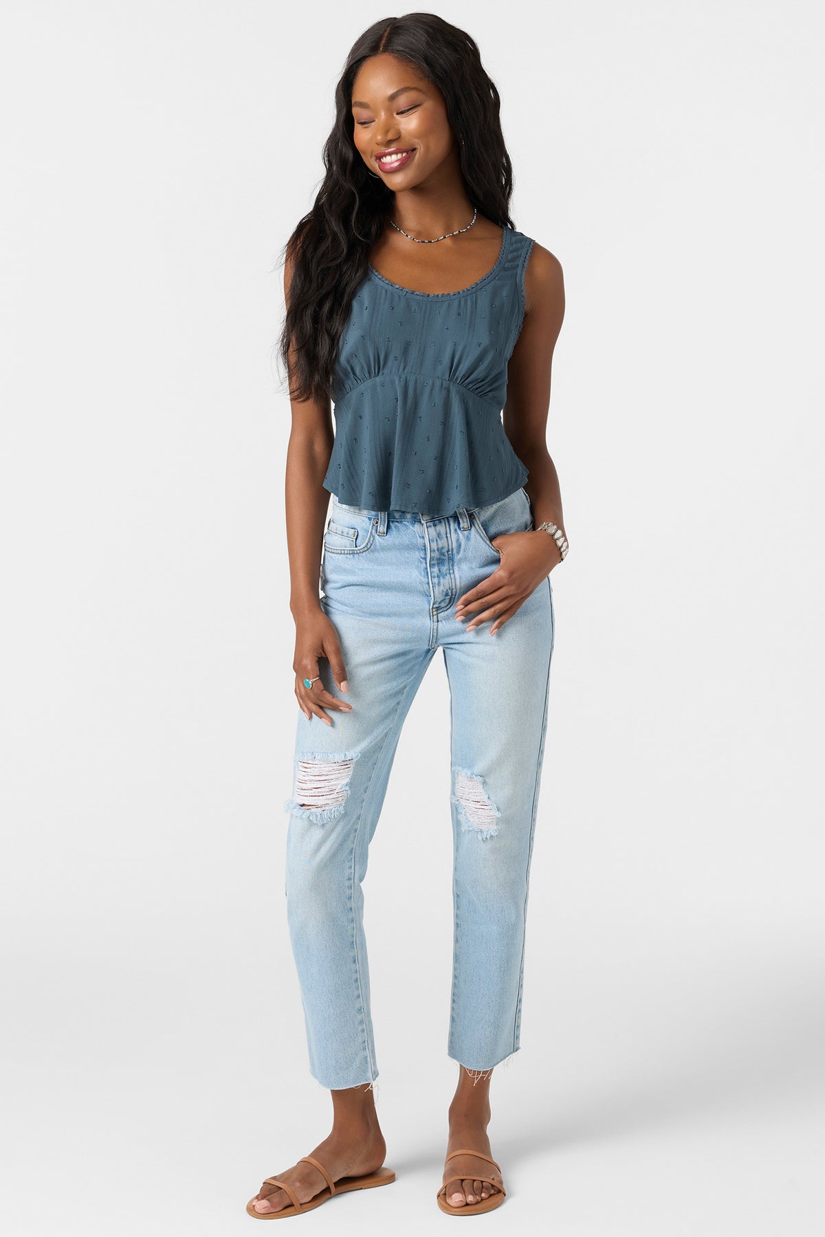 Julye Sleeveless Top - Slate | O