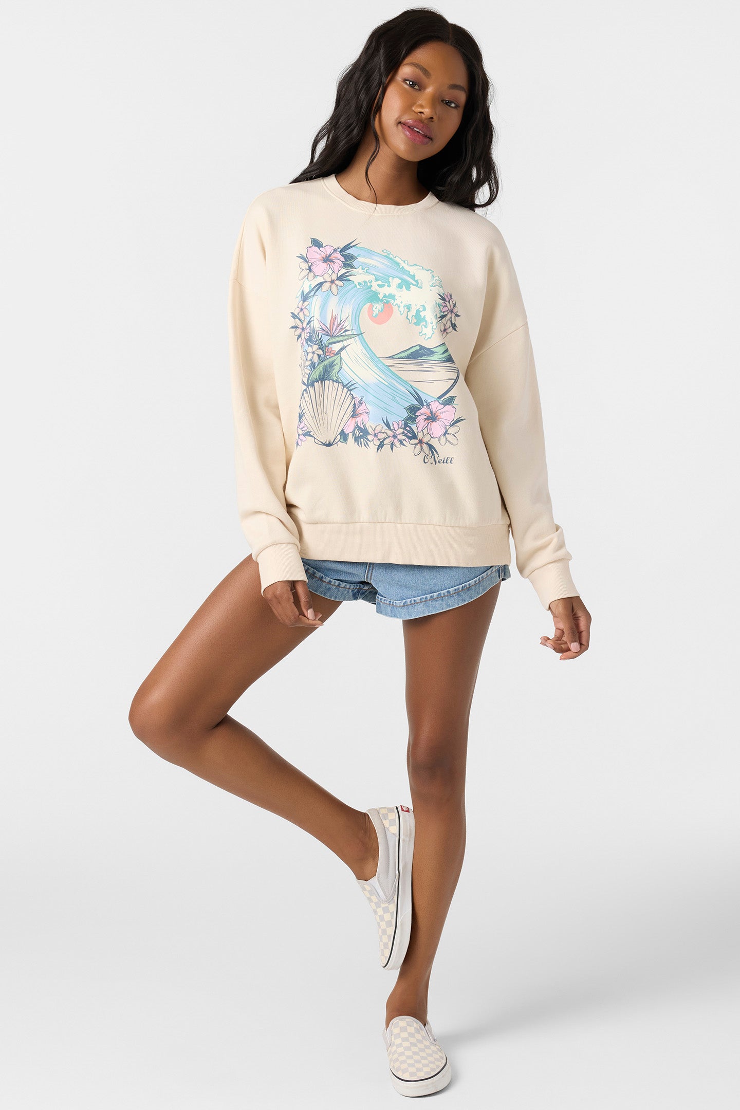 Solis Crew Crew Neck Fleece - Tapioca | O'Neill