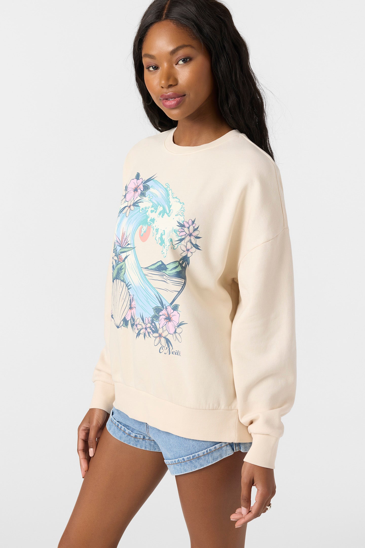 Solis Crew Crew Neck Fleece - Tapioca | O'Neill