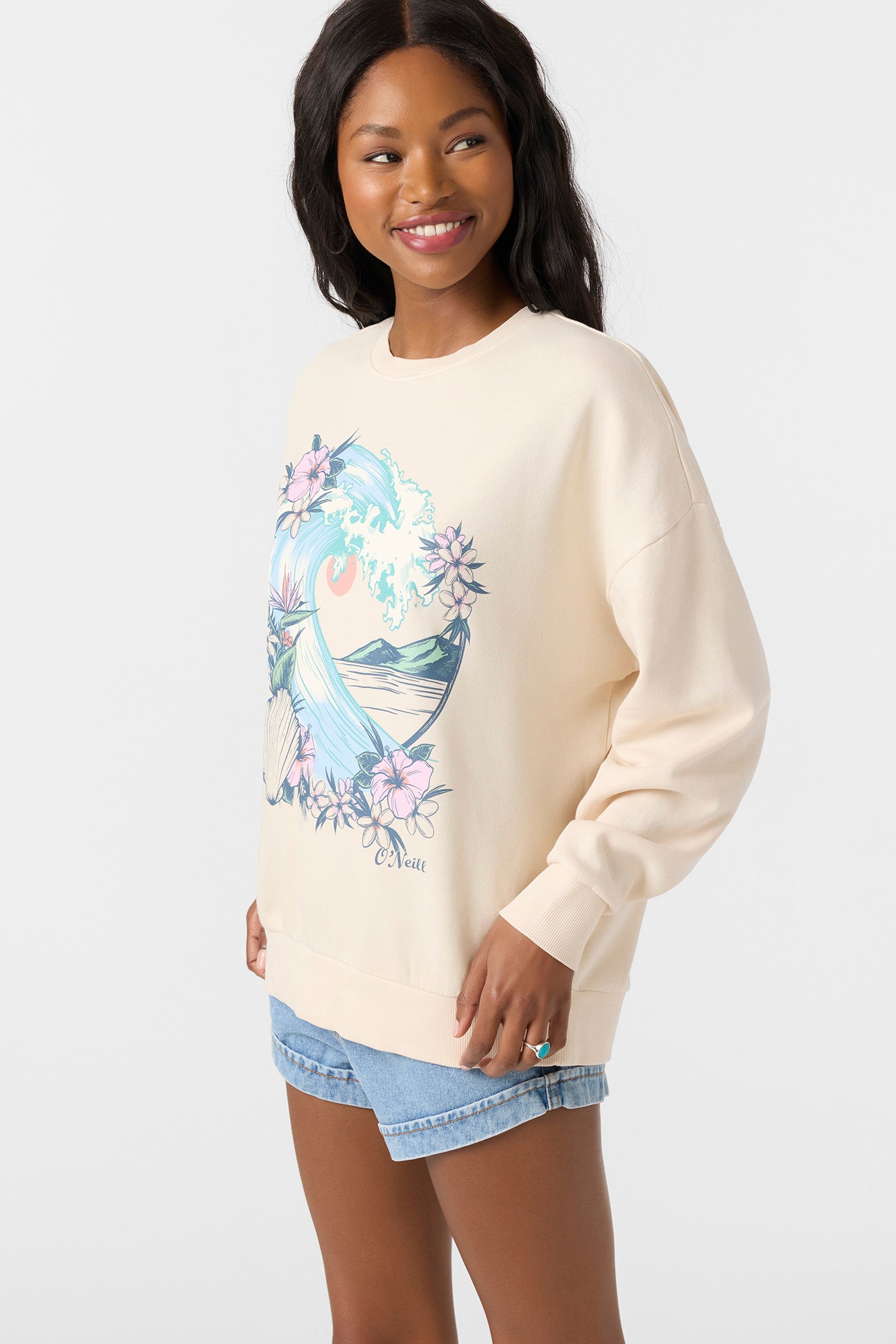 Solis Crew Crew Neck Fleece - Tapioca | O'Neill