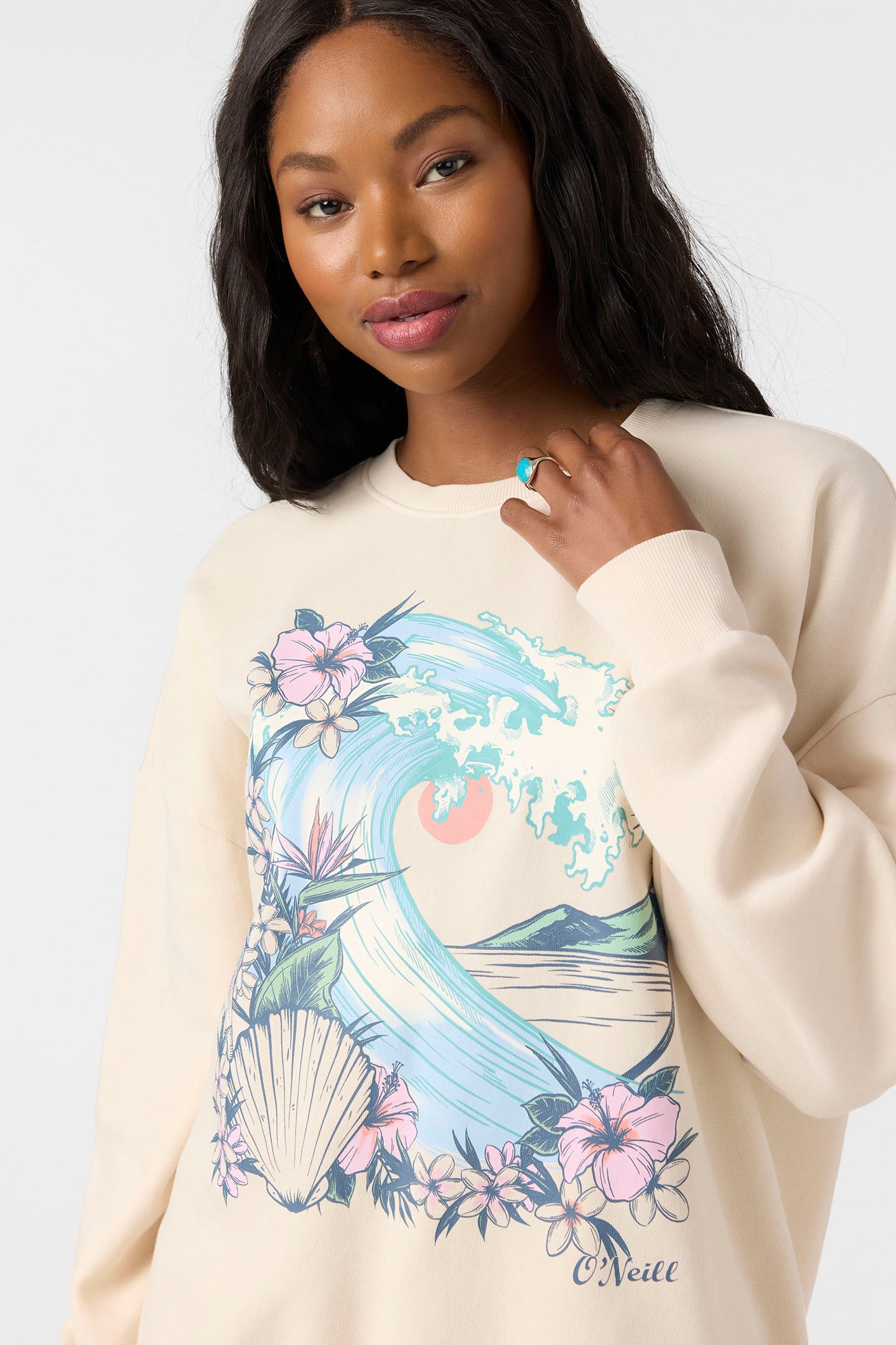 Solis Crew Crew Neck Fleece - Tapioca | O'Neill