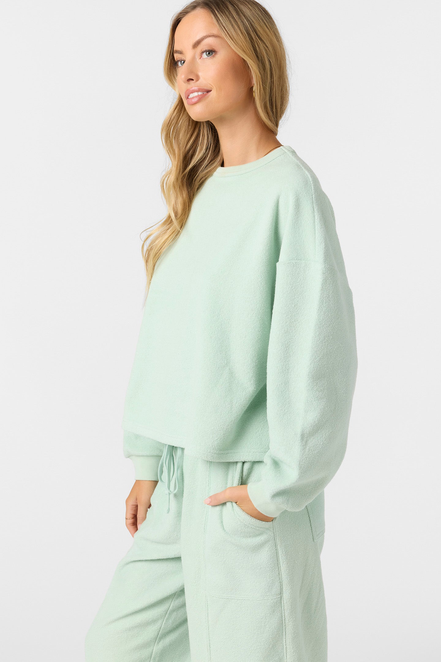 ネッククーラ-F804 ミントグリーン Wavelength Crew Crew Neck Fleece - Seafoam | O'Neill