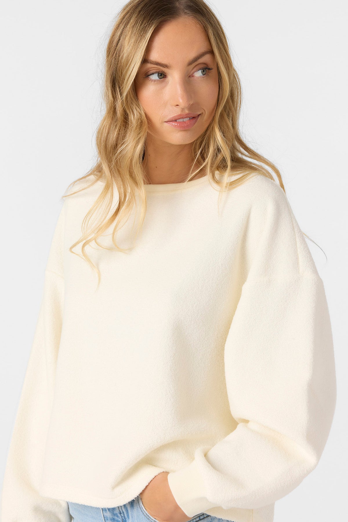 Wavelength Crew Crew Neck Fleece - Winter White | O
