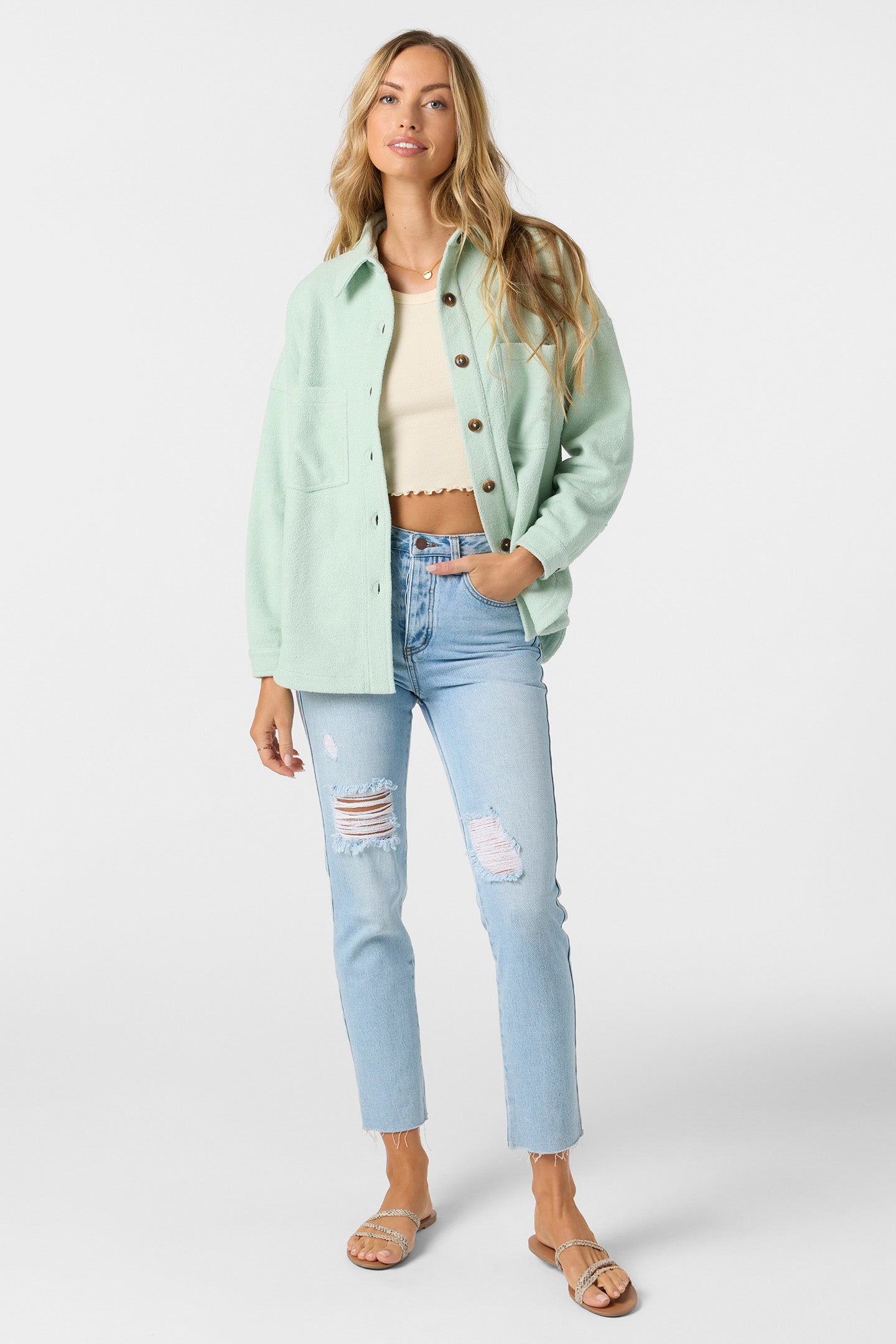 Wavelength Fleece Jacket Zip Fleece - Seafoam | O'Neill