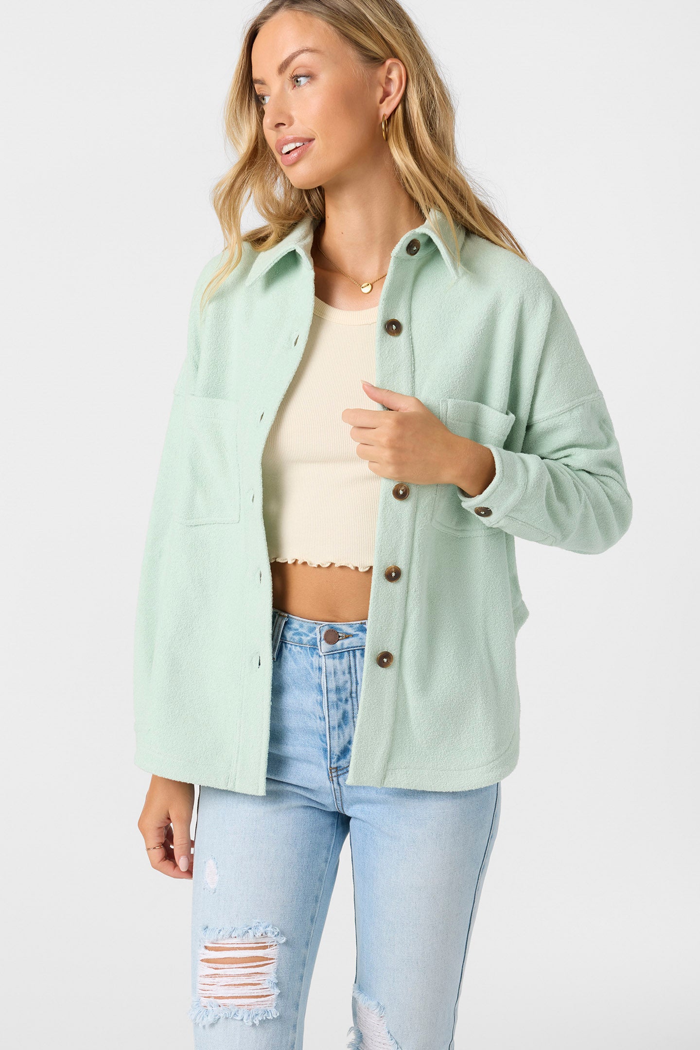 Wavelength Fleece Jacket Zip Fleece - Seafoam | O'Neill