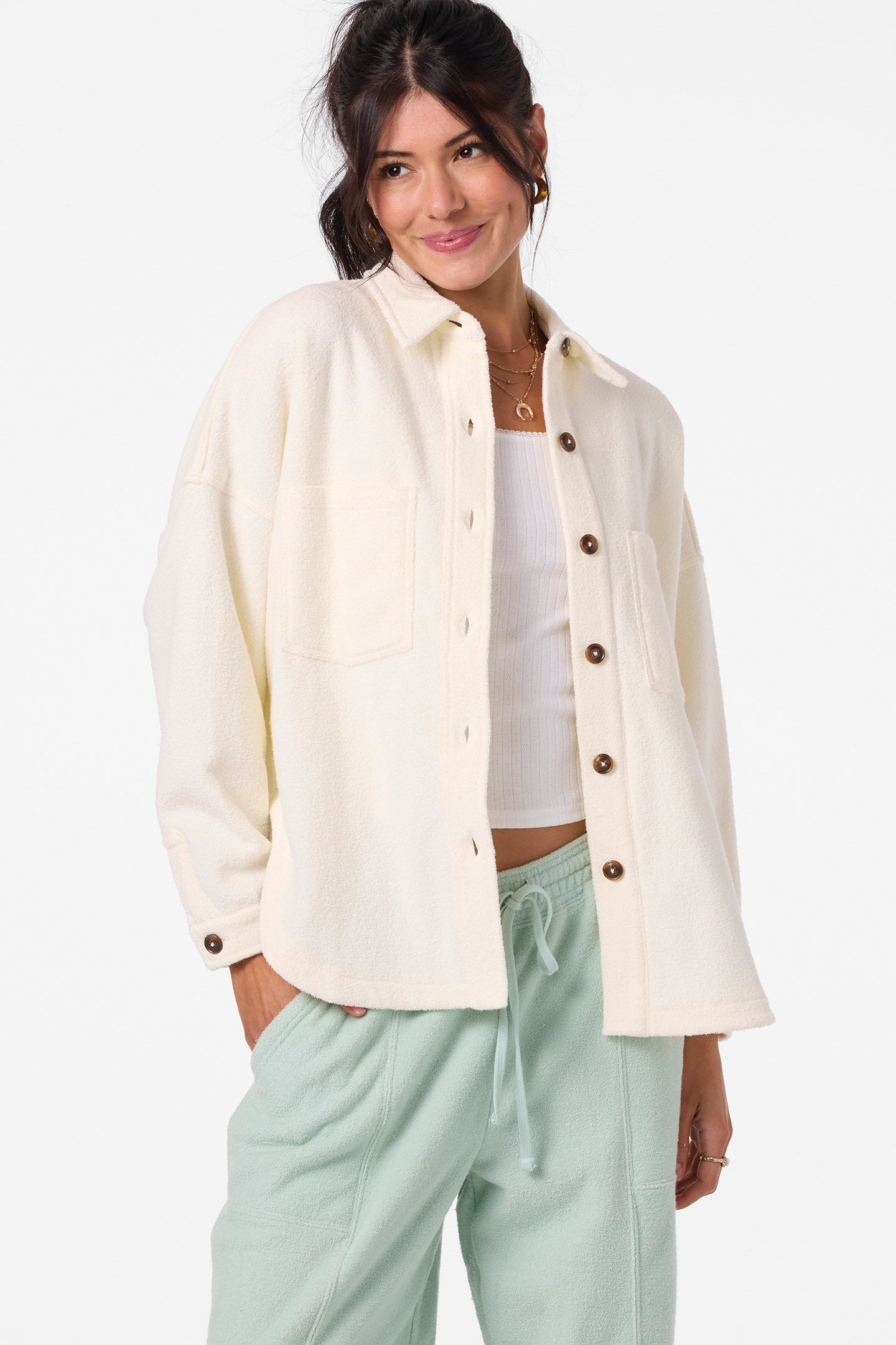 ジャケット・アウター FIFTEEN LOVE ~NKzip white~ (U:nity size) Women's Cuce White Minnesota Vikings Vegan Leather Full-Zip Jacket