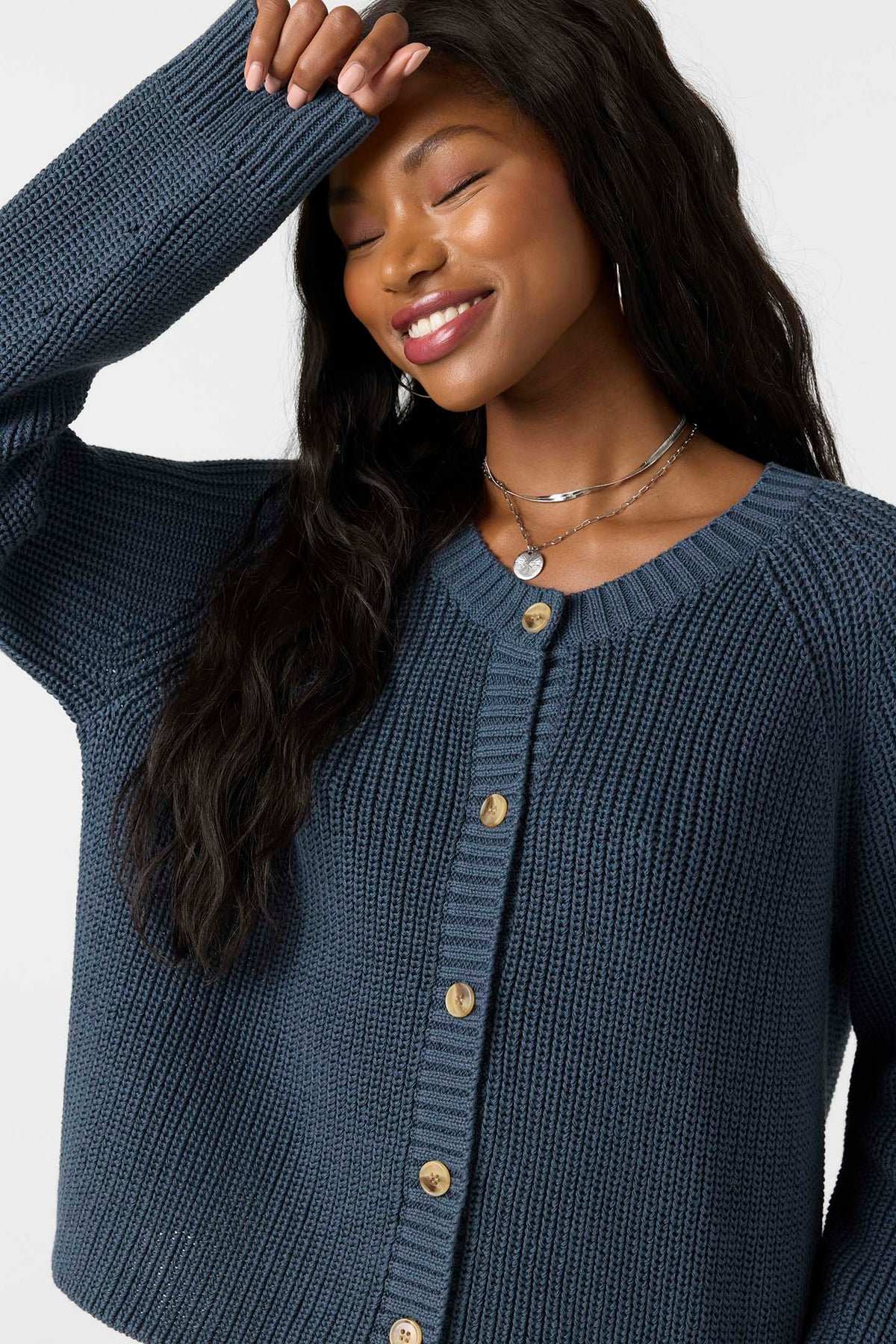 Kerris Long Sleeve Sweater - Slate | O
