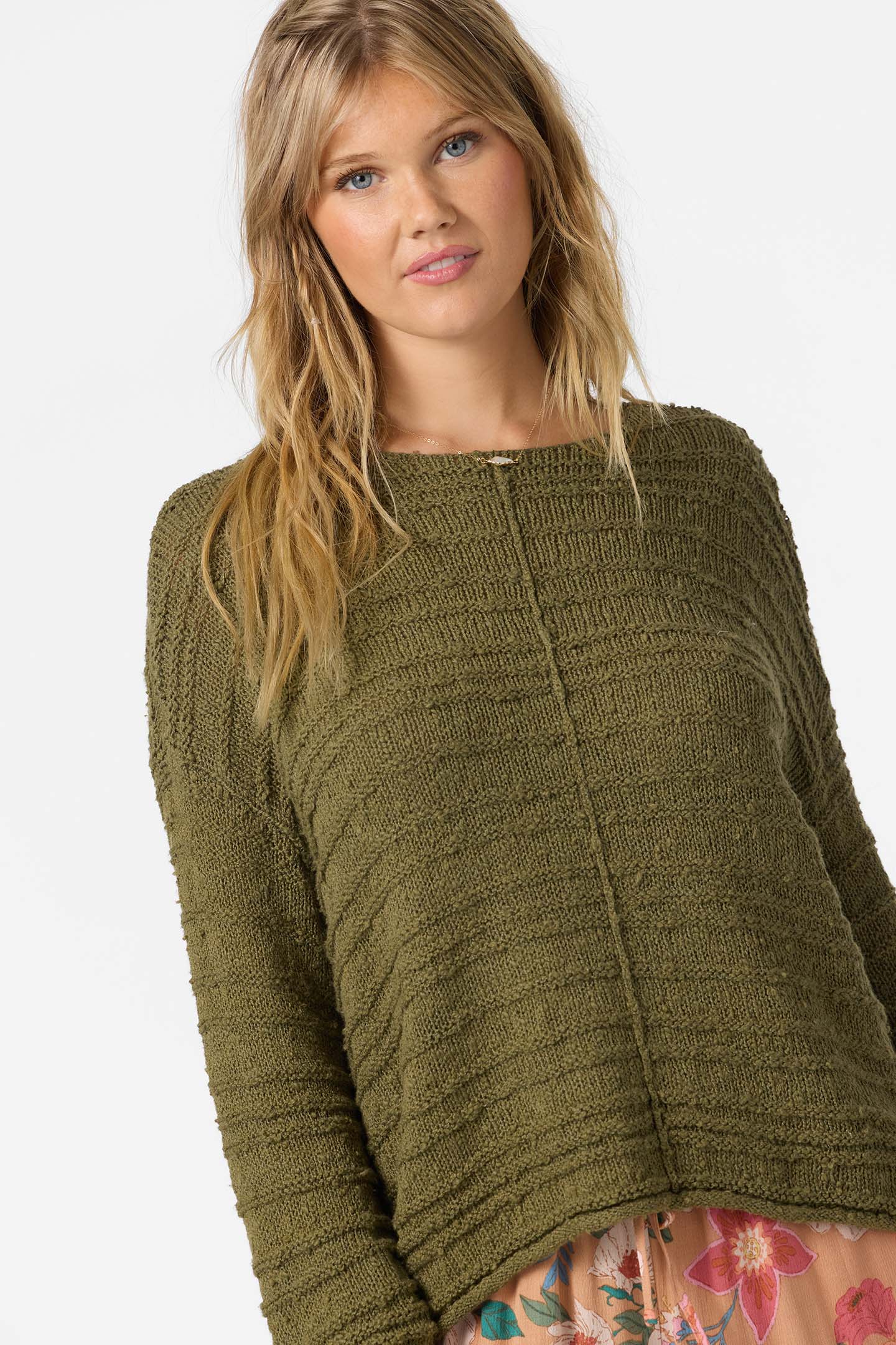 トップス Dullard Mohair Knit Sweater Olive Brayton Long Sleeve Sweater - Martini Olive | O'Neill