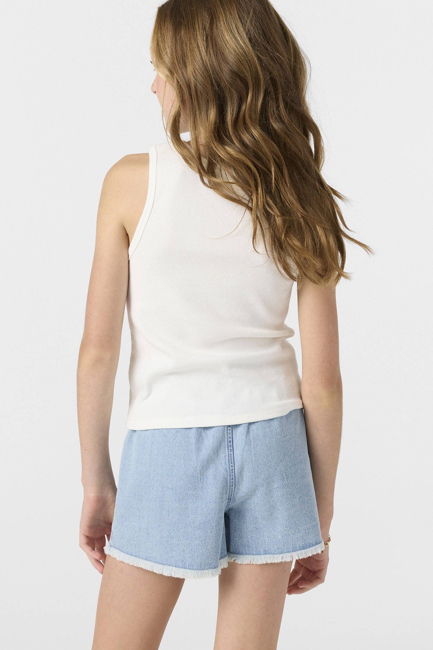 O'Neill Girl's Carmina Sleeveless Top in Winter White, Size Large, Elastane