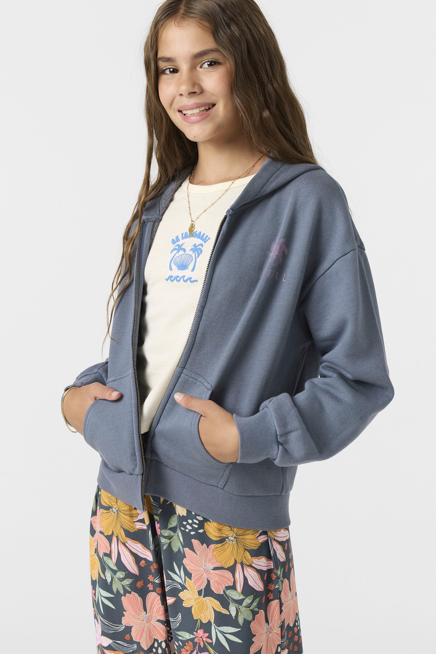 NEIL BALLETTサンダーボルトジャージー スウェット L Girl's Barlow Zip Fleece - Slate | O'Neill