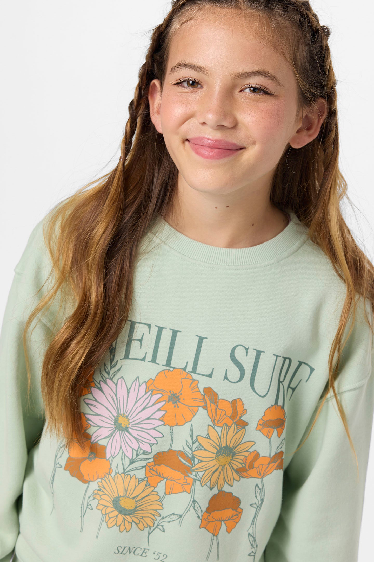 Girl's Skylar Crew Neck Fleece - Seafoam | O'Neill