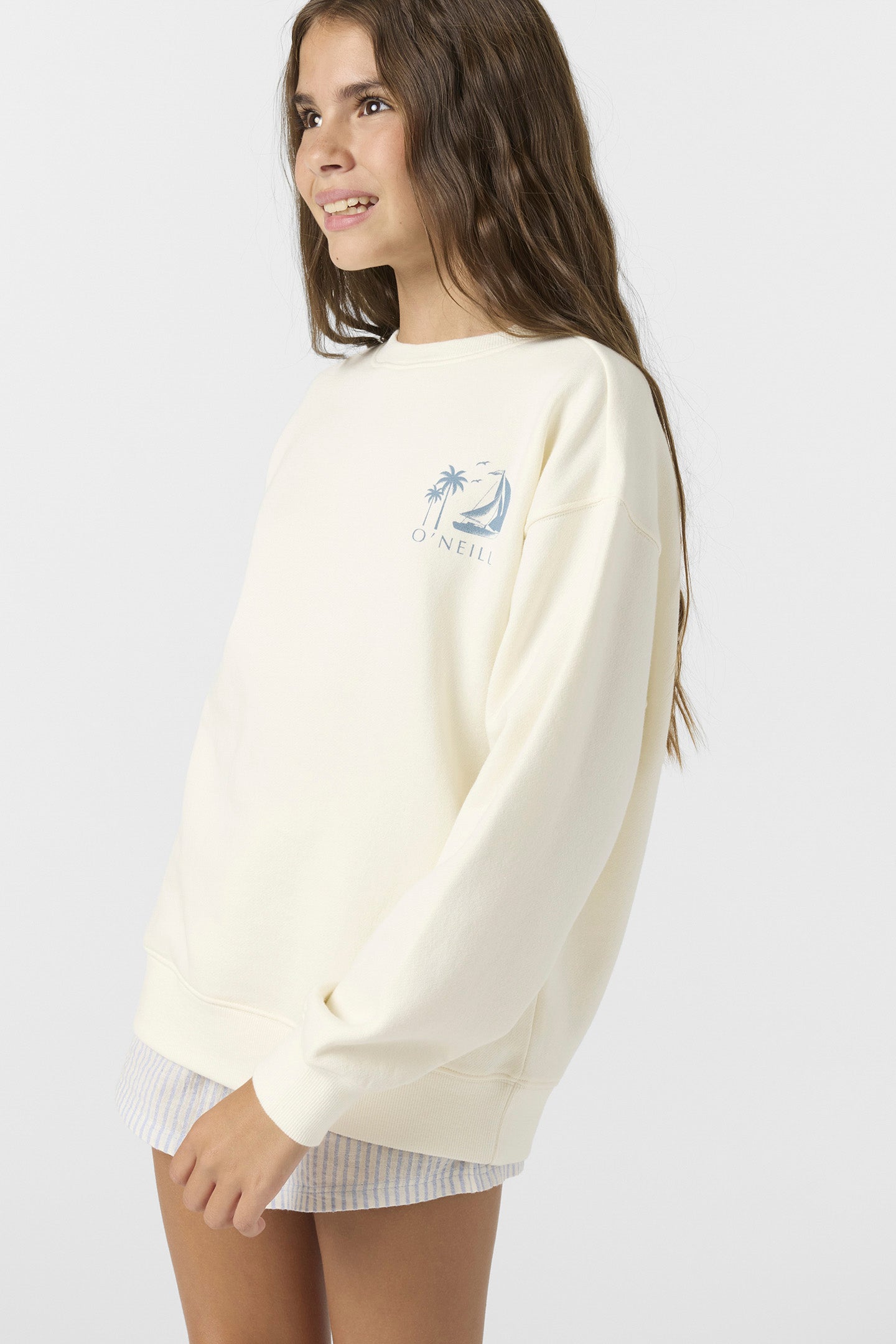 Girl's Skylar Crew Neck Fleece - Winter White | O'Neill