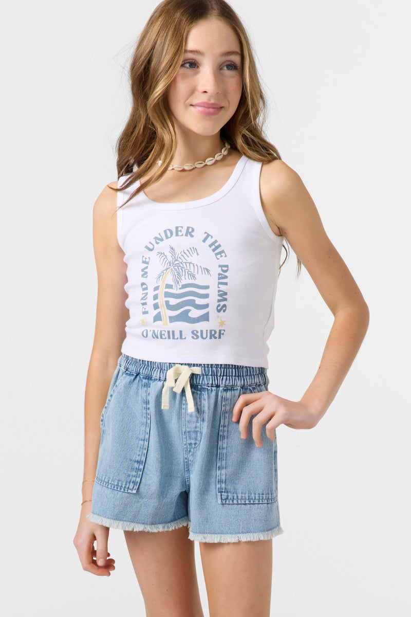 GIRLS PALM TREE SHORE WHITE – O'Neill