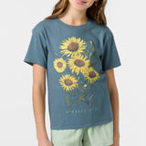 Girl's Botanic Blossom Tee - Washed Slate | O'Neill