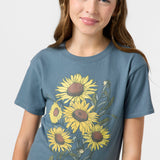 Girl's Botanic Blossom Tee - Washed Slate | O'Neill