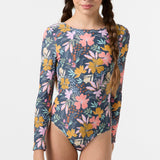 Girl's Mila Floral Twist Back Surf Suit