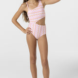 Girl's Balearic Waves Asymm One-Piece