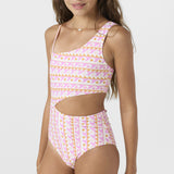 Girl's Balearic Waves Asymm One-Piece