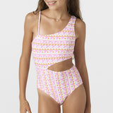 Girl's Balearic Waves Asymm One-Piece