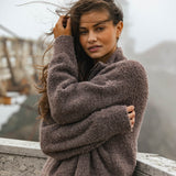 Georgiana Mockneck Half-Zip Sweater