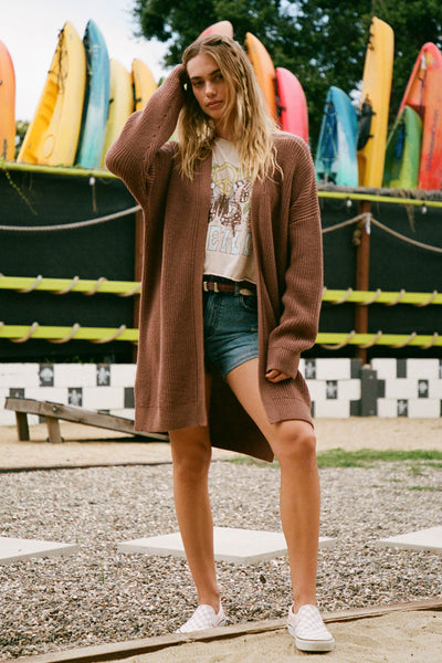 Kerry Long Cardigan Sweater - Tobacco | O'Neill