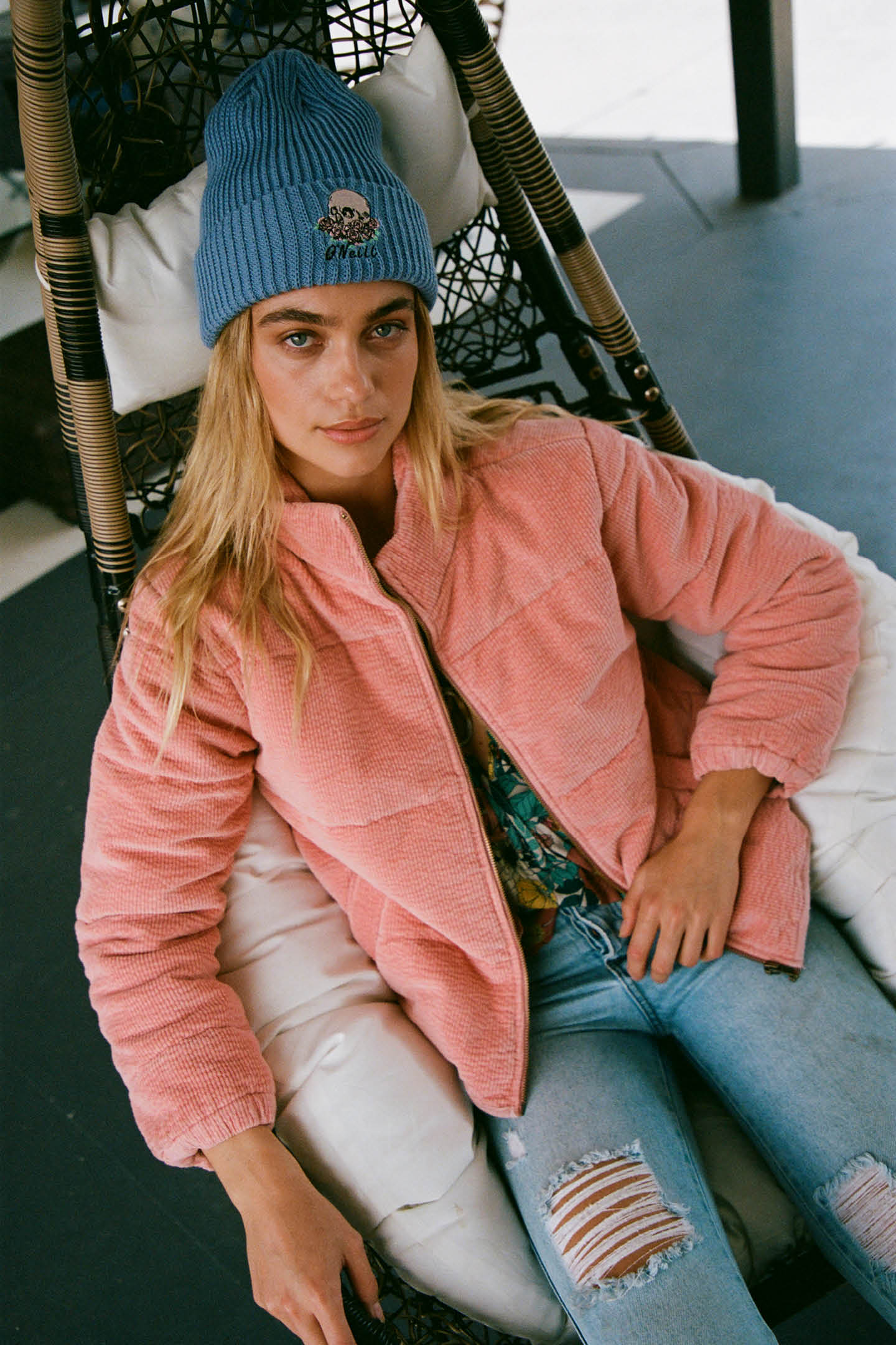 Novah Corduroy Quilted Zip Jacket - Sun Rust | O'Neill