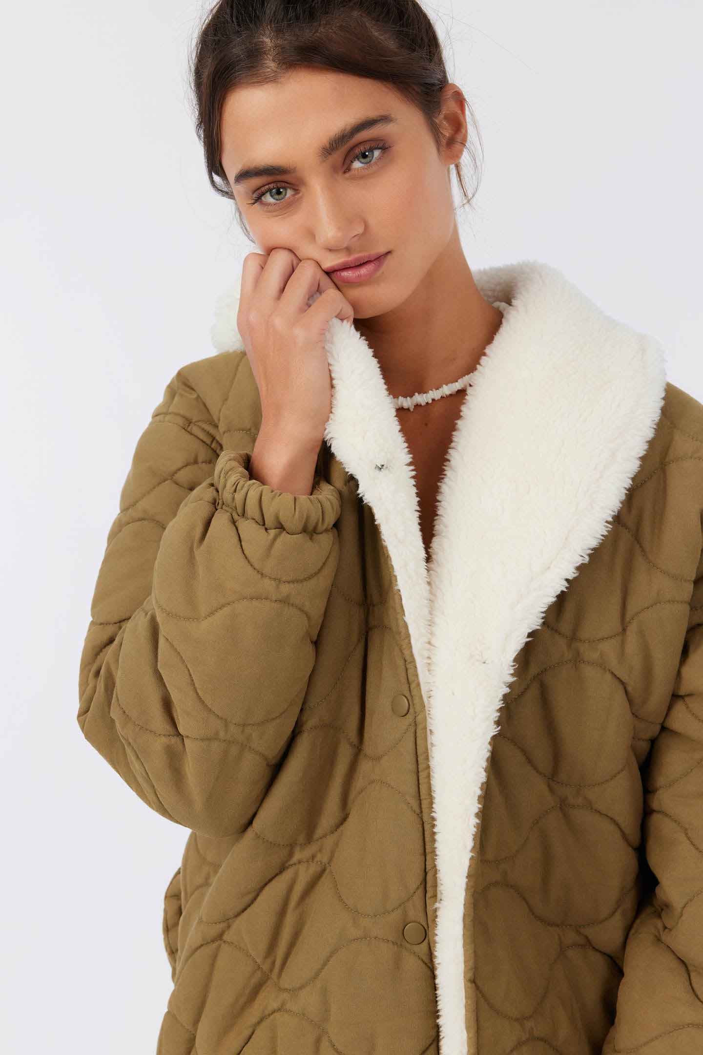 Wells Quilted Jacket - Olive | O'Neill