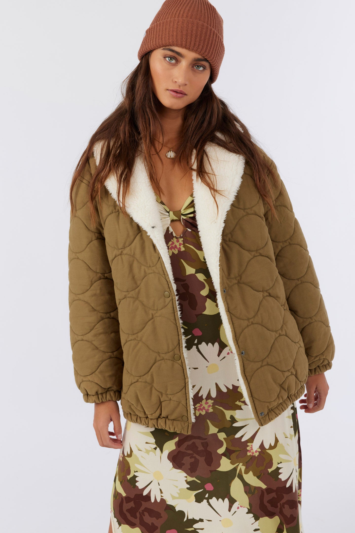 Wells Quilted Jacket - Olive | O'Neill
