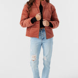 Novah Corduroy Quilted Zip Jacket