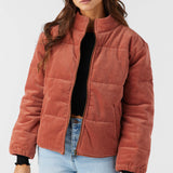 Novah Corduroy Quilted Zip Jacket