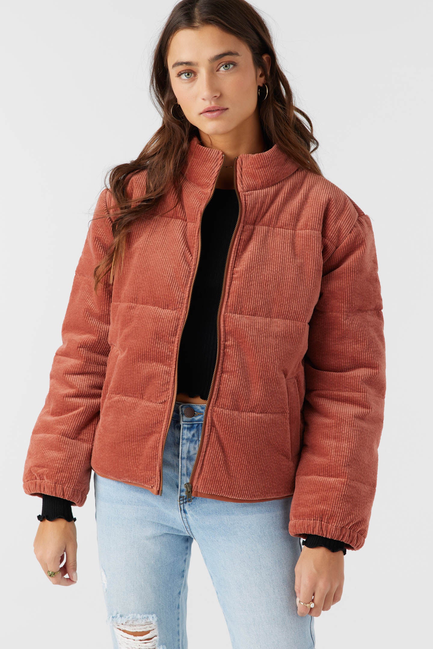 NOVAH CORDUROY QUILTED ZIP JACKET