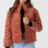 Novah Corduroy Quilted Zip Jacket