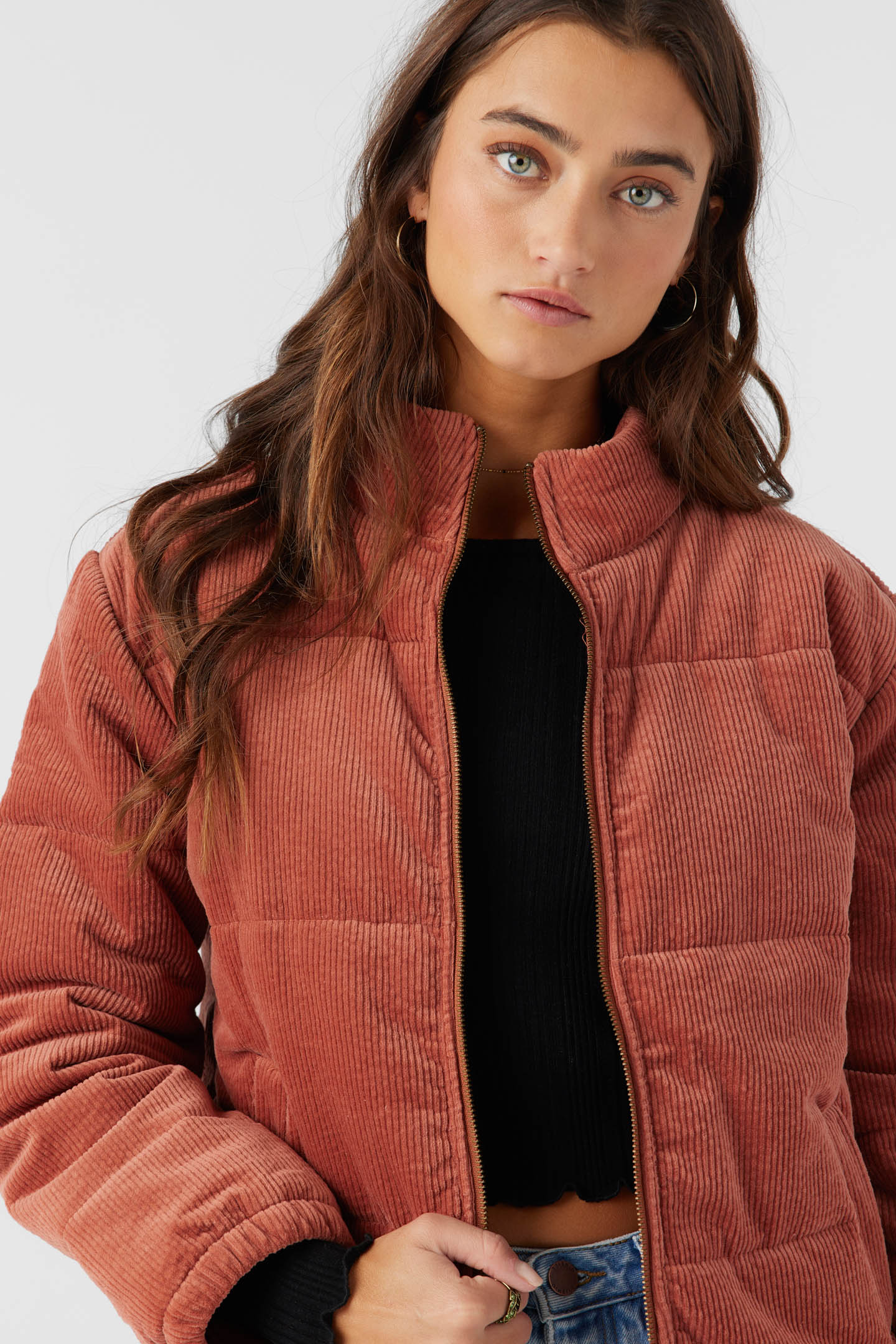 NOVAH CORDUROY QUILTED ZIP JACKET