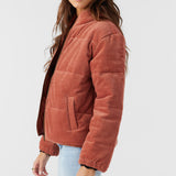 Novah Corduroy Quilted Zip Jacket