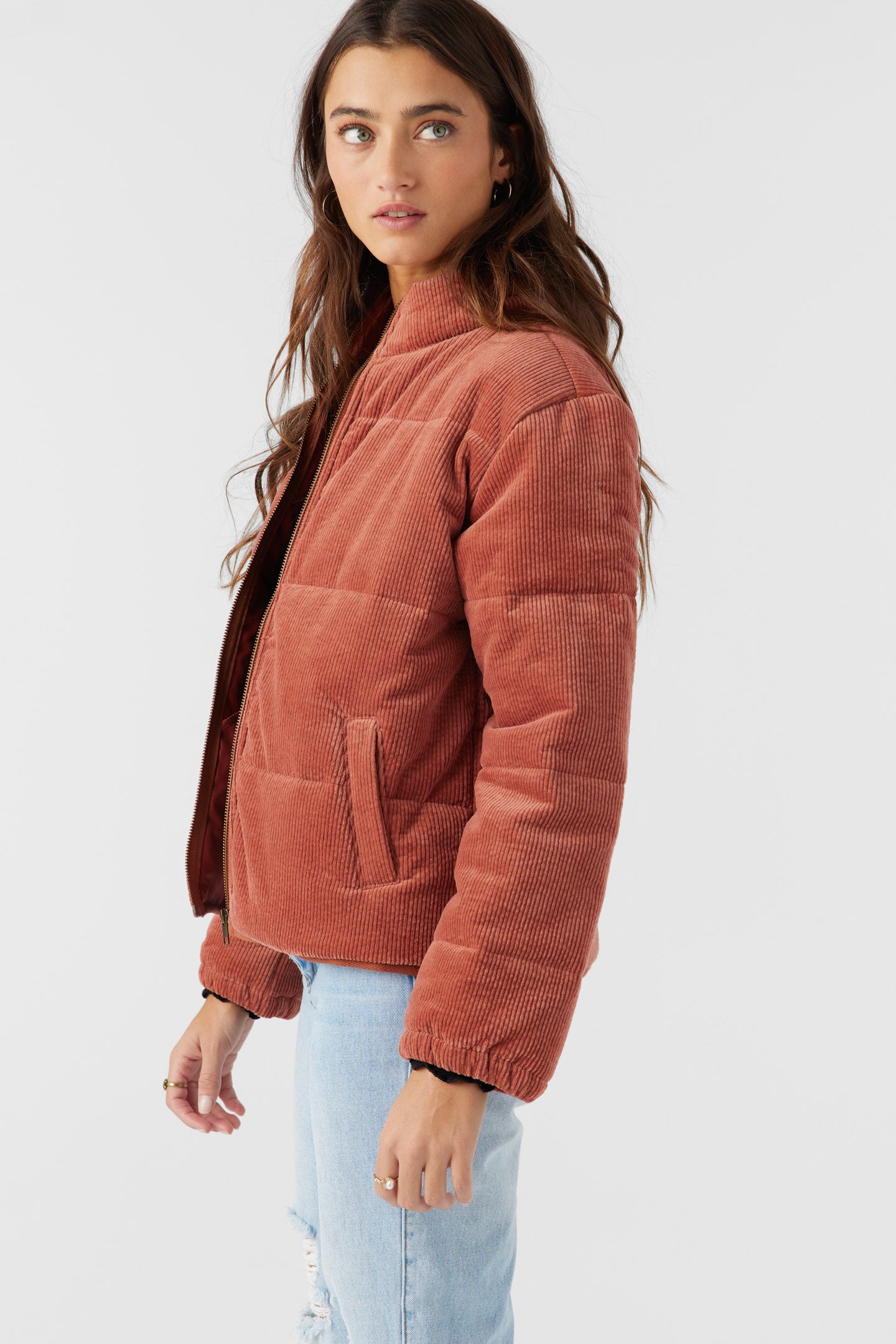 NOVAH CORDUROY QUILTED ZIP JACKET