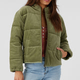 Novah Corduroy Quilted Zip Jacket