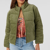 Novah Corduroy Quilted Zip Jacket
