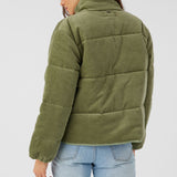 Novah Corduroy Quilted Zip Jacket