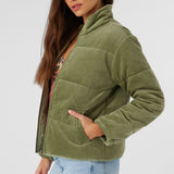 Novah Corduroy Quilted Zip Jacket