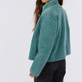 Novah Corduroy Quilted Zip Jacket