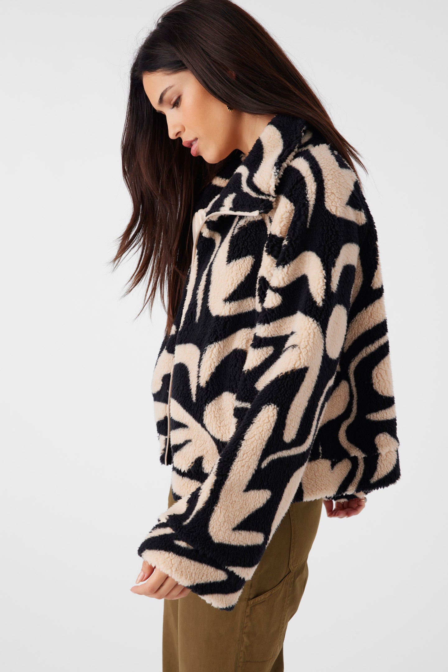 火々折(灰草)∶over loose jacket 火々折(灰草)∶over loose jacket CHARCOAL GREY PAINT SPLATTER WORK