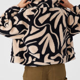 Rori Beach Hut Geo High Pile Fleece Cropped Jacket