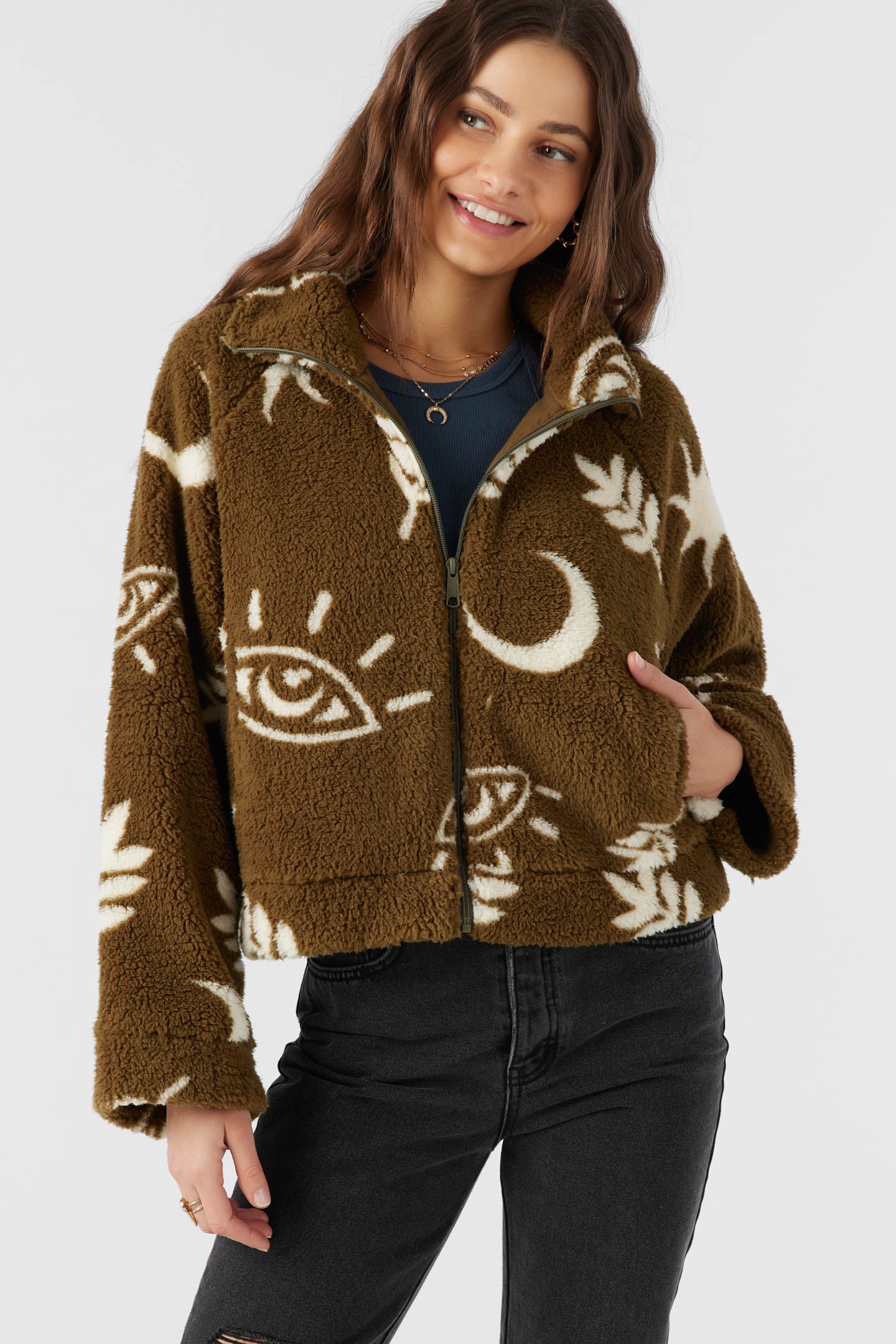 RORI HIGH PILE FLEECE CROPPED JACKET