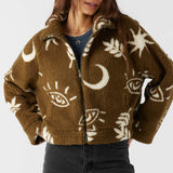 Rori High Pile Fleece Cropped Jacket