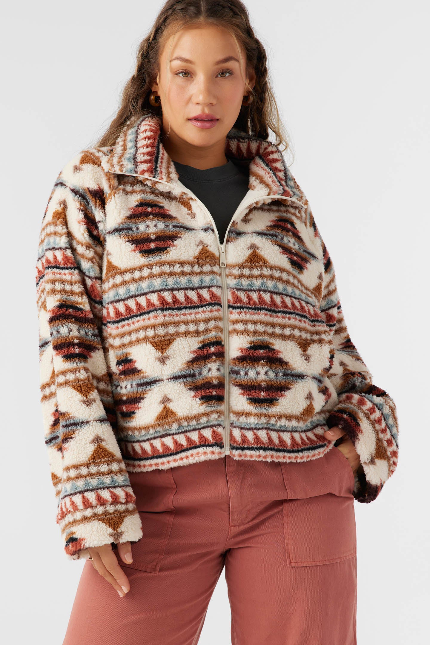 RORI HIGH PILE FLEECE CROPPED JACKET