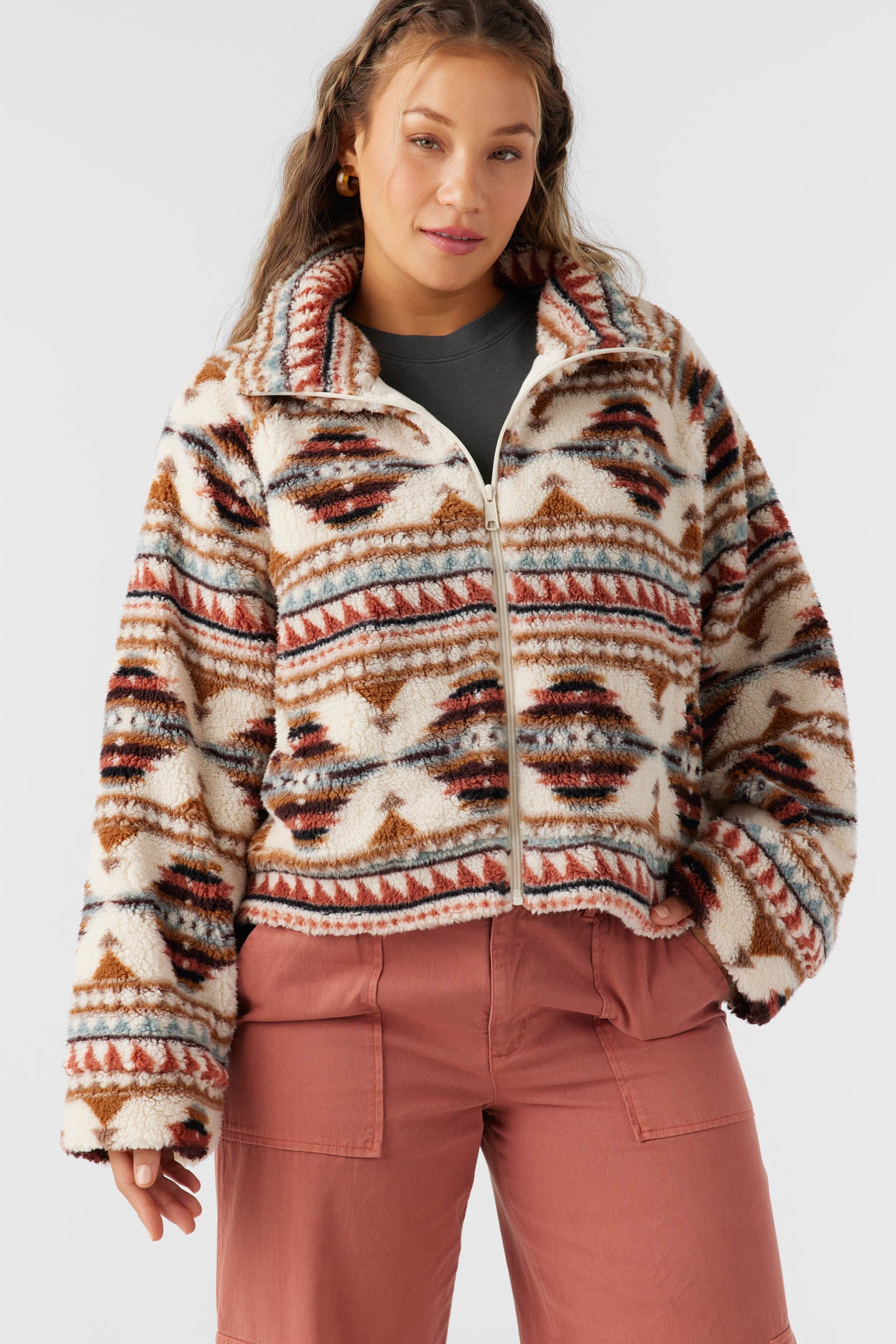 RORI HIGH PILE FLEECE CROPPED JACKET