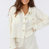 Tour Waffle Knit Cropped Top