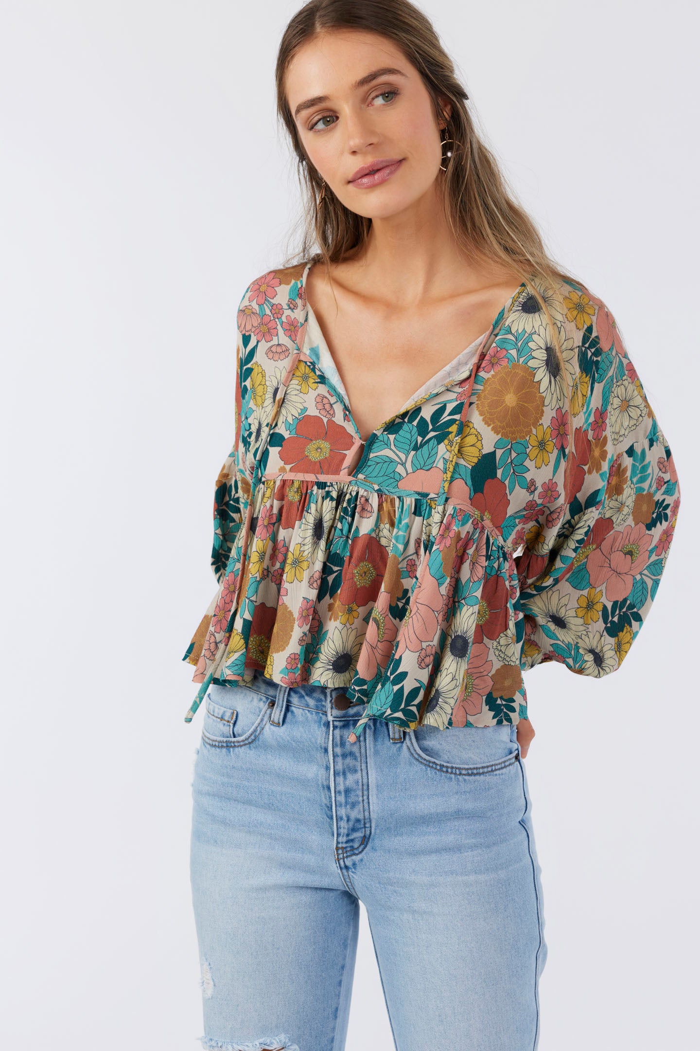 Junie Tenley Floral Top - Multi Colored | O'Neill